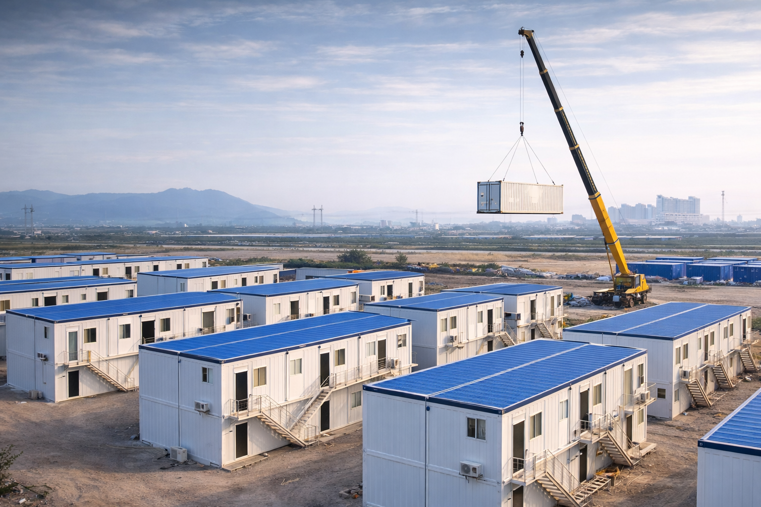 container house installation project banner