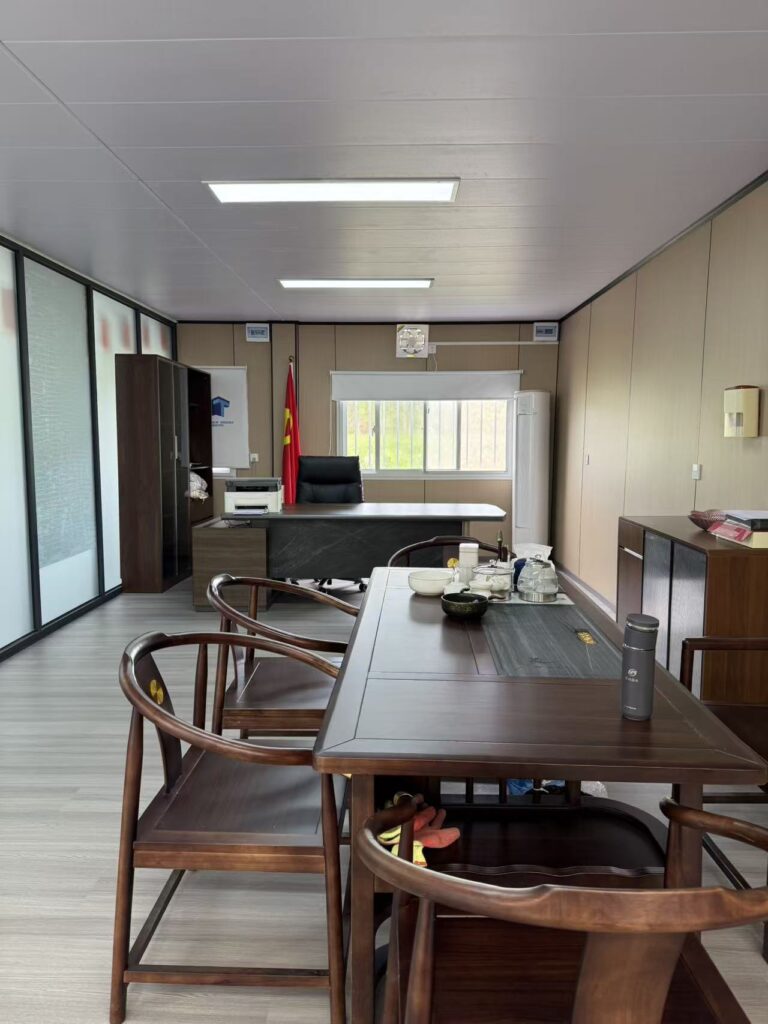 modular site manager office interior