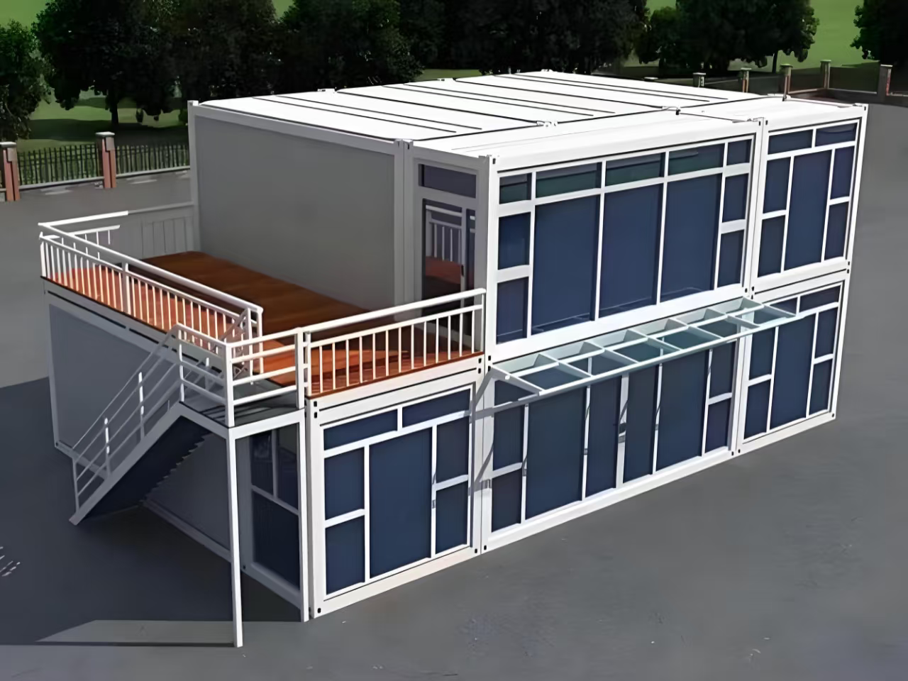 Construction Site Office Solution Two story modular site office layout