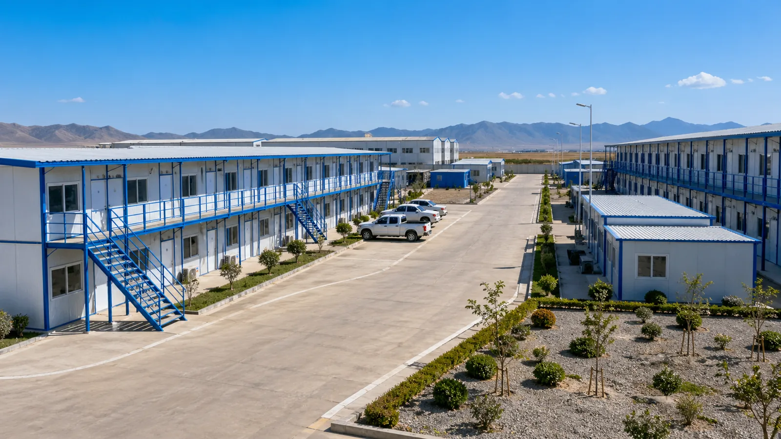 Temporary modular buildings for construction project sites