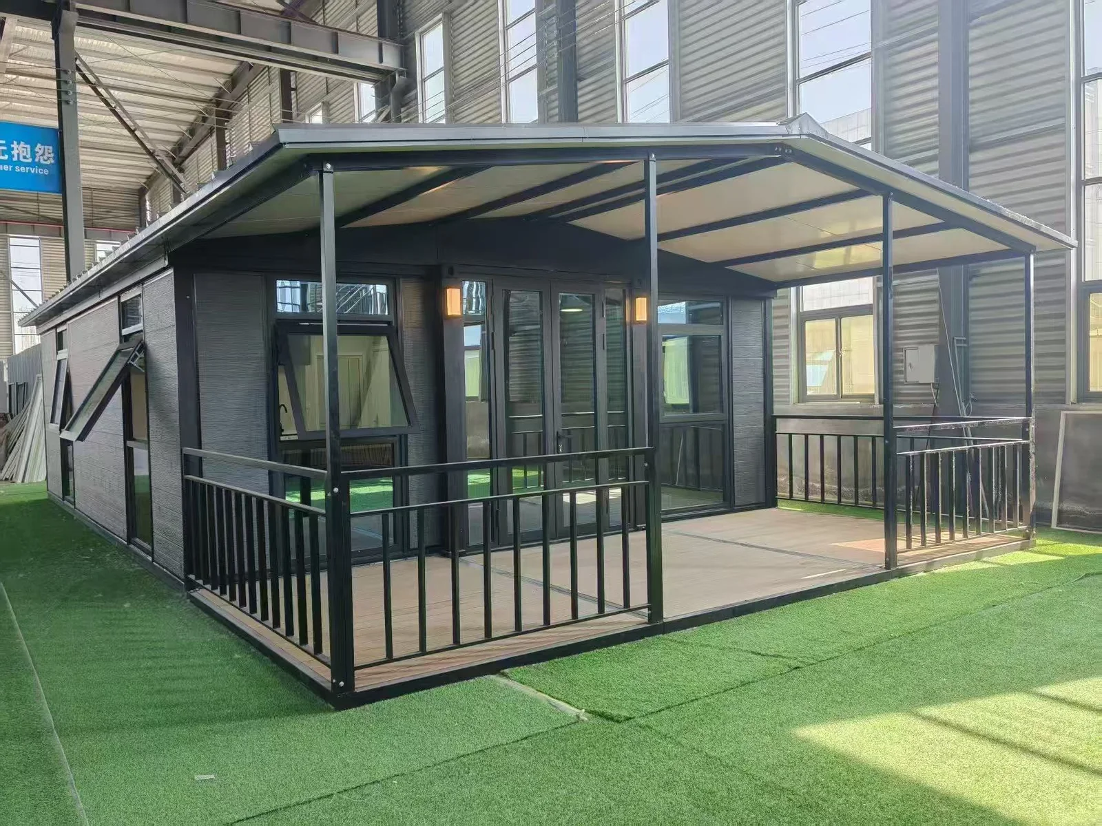 Expandable container house for temporary and remote housing