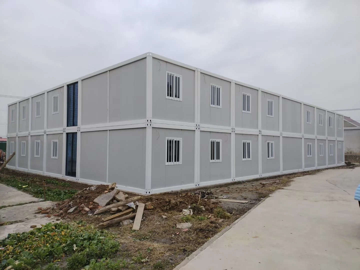 Mexico Container Office Project Two-storey modular container office building for project use